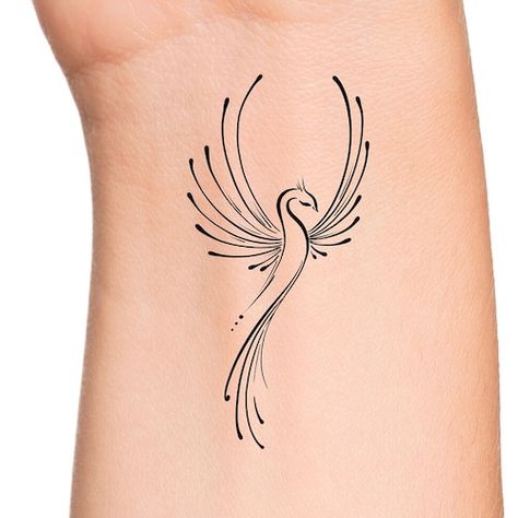 Tiny Phoenix Tattoo, Minimalist Phoenix Tattoo, Rising Phoenix Tattoo Feminine, Phoenix Ashes, Tattoo Balance, Still I Rise Tattoo, Rebirth Tattoo, Rising Phoenix Tattoo, Phoenix Tattoo Feminine