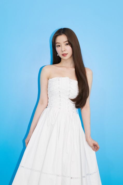 Irene White Dress, Feel My Rhythm, Irene Dress, Festival 2022, Red Velvet Irene, Formal Outfit, Press Conference, Kpop Fashion, Korean Girl