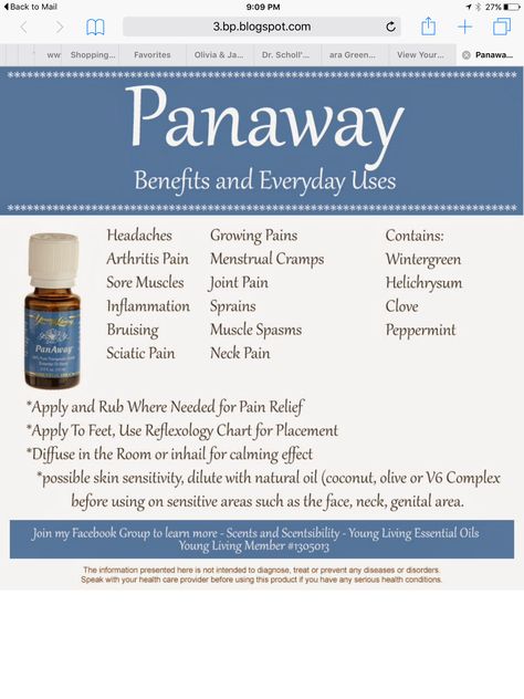 Panaway Essential Oil Young Living, Oils For Pain Relief, Young Living Panaway, Panaway Essential Oil, Young Living Essential Oil Diffuser, Knee Pain Relief Remedies, Essential Oil Blends Roller, Pain Relief Remedies, Oils For Health