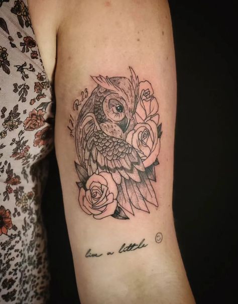 21 Cute Owl Tattoo Ideas With Deeper Meaning - Tattoo Glee Baby Owl Tattoo For Women, Baby Owl Tattoos, Owl Tattoo Ideas, Owl Tattoo Meaning, Cute Owl Tattoo, Awesome Tattoo, Wing Tattoo, Deeper Meaning, Large Tattoos