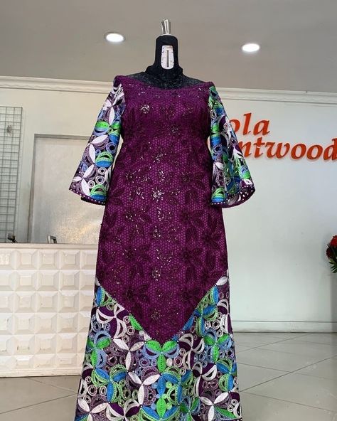 Style For Lace Gown Long, Ankara Mixed With Dry Lace Gown Styles, Lace Dress Design Nigeria, Ankara A Line Gown Styles, A Line Ankara Gown Styles, A Line Gown Styles, A Line Gown Ankara, A Line Ankara Long Gown Styles, Ankara Lace Dress Styles