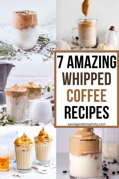 Discover 7 amazing whipped coffee recipes including chocolate and lavender whipped Dalgona coffee.  Learn how to make whipped coffee step by step.  Plus whited tea recipes and bonus whipped coffee cocktail recipes.  Discover how to replicate the TikTok whipped coffee recipe and so much more. Homemade Iced Coffee Recipe, Instant Coffee Recipes, Homemade Iced Coffee, Coffee Caramel, Coffee Mocha, Whipped Coffee, Recipes For Breakfast, Delicious Coffee, Coffee Drink Recipes