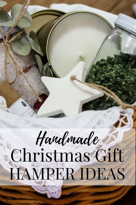 Today I am sharing five of my favourite homemade Christmas gift hamper ideas to make and share with family and friends these holidays. Fun and easy to make, these simple homemade Christmas gifts idea won't break the bank, don't take too much time to put together, and are the perfect addition to your handmade hamper. #handmade #handmadechristmas #handmadechristmasgifts#handmadechristmasgifts #handmadechristmasgiftsarethebest Homemade Food Hamper Ideas, Christmas Hamper Gift Ideas, Christmas Gift Hampers Diy, Hamper Christmas Ideas, Diy Christmas Hamper Ideas, Home Made Hampers Ideas, Family Hamper Ideas, Homemade Christmas Hamper Ideas, Christmas Hamper Ideas Homemade