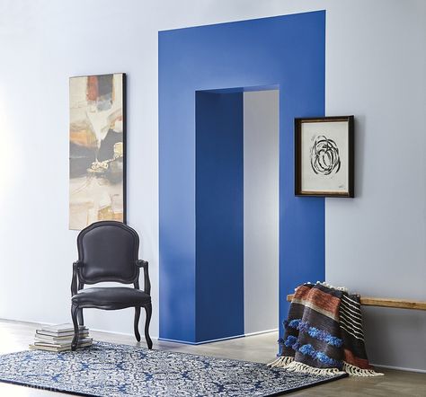 Design Color Trends, Valspar Colors, Choosing Paint Colours, Trending Paint Colors, Interior Paint Colors, Paint Colors For Home, Blue Walls, Home Office Design, Feature Wall