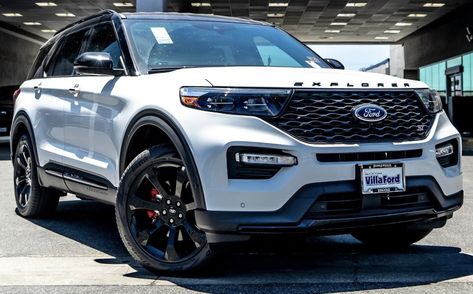 2023 Ford Explorer St, White Ford Explorer, Ford Explorer Interior, 2022 Ford Explorer, 2023 Ford Explorer, Ford Explorer St, Explorer St, Ford St, White Suv