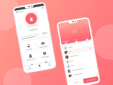 Emergency App by f1studioz | Dribbble | Dribbble Ux Writer, Bus App, Safety App, Alarm App, Module Design, Medical App, Card Ui, Prototype Design, Womens Safety