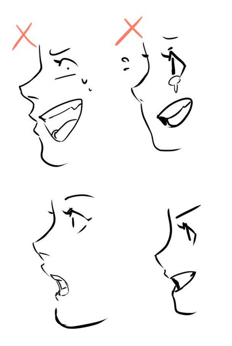 Just a reminder when drawing mouth on face side view. It pains me to see someone doing this like please… | Mouth drawing, Art inspiration drawing, Drawing reference Face Side View, Side View Of Face, Drawing Mouth, Drawing Face Expressions, Mouth Drawing, 강아지 그림, Drawing Faces, Drawing Expressions, 캐릭터 드로잉