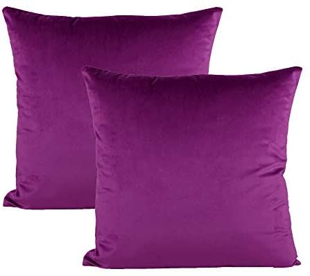 Wayfair Throw Pillows, Purple Throw, Purple Cushions, Purple Throw Pillows, Pillow Covers Decorative, Throw Pillow Inserts, Office Set, Velvet Pillow Covers, Velvet Throw Pillows