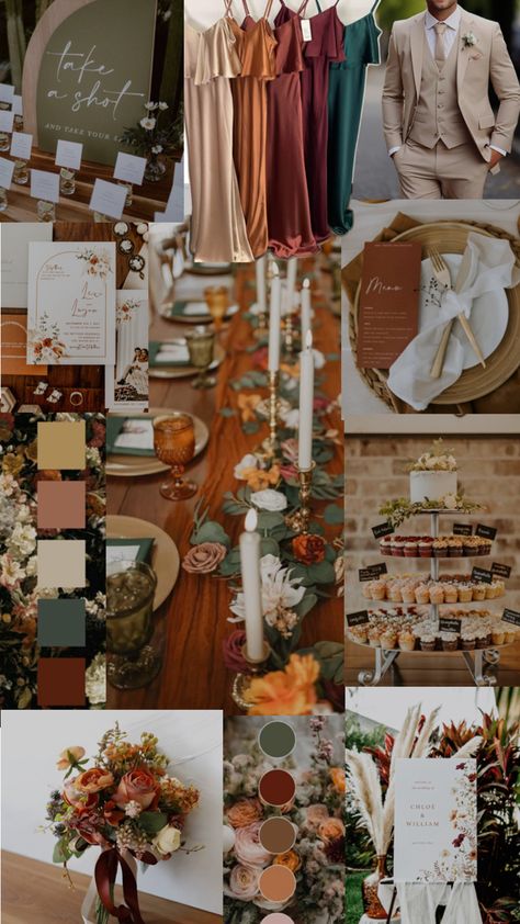 Azazie Color Palette, Spring Earth Tone Wedding, Wedding Color Schemes Western, Wedding Color Schemes For August, Wedding Colors For April, Earth Tone Wedding Color Palette, Autumn Colour Palette Wedding, Fall Bridesmaid Colors, Amber Wedding Color Palette