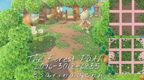 ✨ ACNH Inspo & Design Codes ✨ on Instagram: “Another stunning design by @sarinaacnh just in time for the new season ahead 🍃…” Acnh Swampcore, Acnh Qr Code, Acnh Tropical, Cottagecore Animal Crossing, Acnh Paths, Acnh Patterns, Acnh Cottagecore, Animal Crossing 3ds, Forest Core