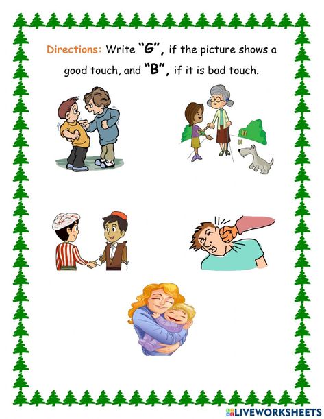 Good Touch Bad Touch Worksheet, Good Touch Bad Touch, Summative Test, Excretory System, Worksheet For Kindergarten, Bad Touch, English Phonics, Kids Labels, Unhealthy Relationships