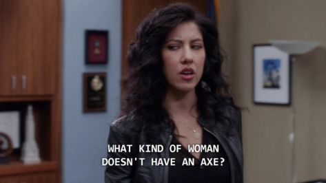 B99 Quotes, Sitcoms Quotes, Brooklyn Nine Nine Funny, Shino Aburame, Rosa Diaz, Amy Santiago, Stephanie Beatriz, Brooklyn 9 9, Iconic Quotes