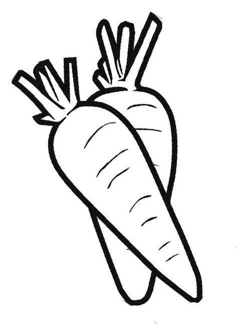 Carrot Coloring Page for Kids. Free Printable Carrot Coloring Pages For kids download and print. Vegetable Clipart Free Printable, Carrot Drawing Simple, Carrots Drawing, Carrot Sketch, Carrot Printable, Carrot Clipart, Vegetables Coloring Pages, Carrot Drawing, Outline Pictures