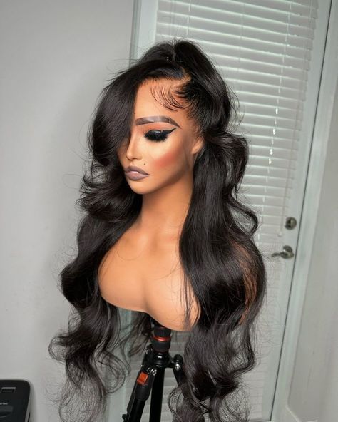 All Posts • Instagram Body Wave Wig Hairstyles, Wave Wig Hairstyles, Lace Wigs Styles, Frontal Wig Body Wave, Brown To Blonde Ombre, 360 Lace Frontal Wig, Frontal Wig Hairstyles, Black Texture, Cute Box Braids Hairstyles