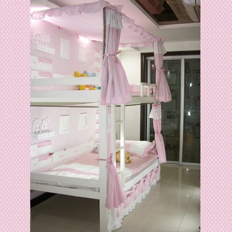 ..... Bunk Beds For Girls Room, Space Saving Bunk Bed, Girls Loft Bed, Kids Bunk Bed, Bed For Girls Room, Girls Bunk Beds, Bunk Bed Plans, Bunk Bed With Desk, Diy Bunk Bed