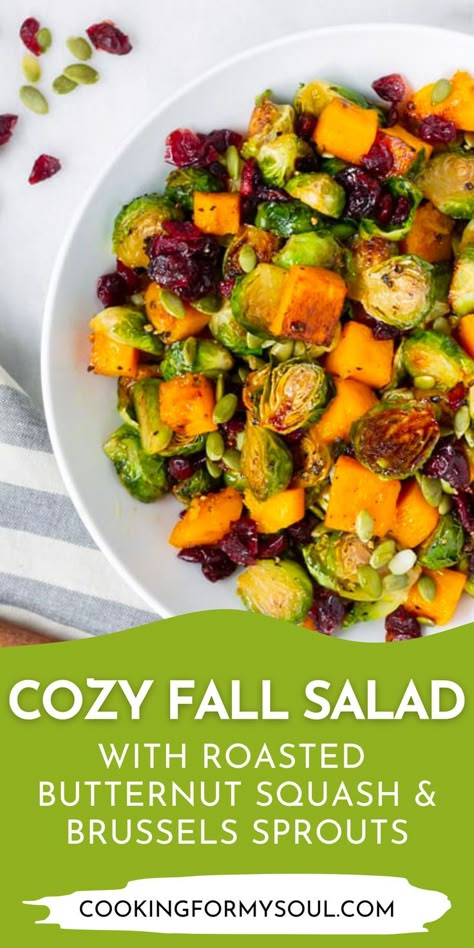 Shaved Brussel Sprout Salad Butternut Squash, Butter Squash Salad, Whole30 Thanksgiving, Butternut Salad, Salad With Roasted Butternut Squash, Butternut Squash And Brussels Sprouts, Healthy Squash Recipes, Butternut Squash Sweet, Keto Sides