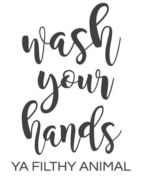 Wash Your Hands You Filthy Animal, Animal Bathroom, Prints Bathroom, Bathroom Wall Decals, Cricut Projects Easy, Wall Decor Bathroom, Diy Wall Decals, Wall Art Bathroom, Vinyl Quotes