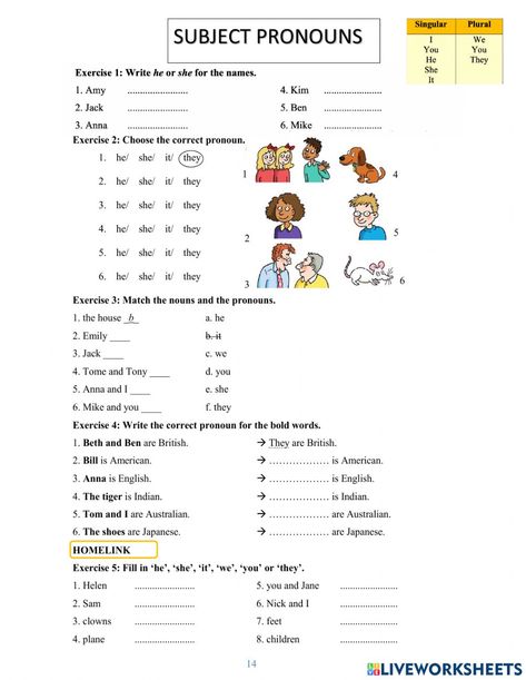 Pronouns Activity For Grade 1, Subjective Pronouns Worksheet, Prounons Worksheet, Personal Pronouns Worksheets Grade 3, Subject Pronoun Worksheet, Pronouns For Grade 1, Subject Pronouns Worksheet Grade 1, Pronounce Worksheet, English For Grade 3 Worksheets