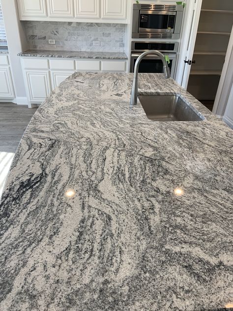 Silver Cloud Granite, Silver Cloud Granite Countertops, Countertop Samples, Bloomfield Homes, Granite Floor, Floor And Decor, Granite Flooring, Silver Cloud, Kitchen Countertop