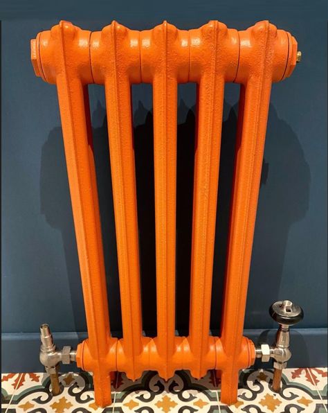 Orange Radiator, Contemporary Radiators, Bathroom Radiator, Cast Iron Radiator, Iron Radiator, Radiators Modern, Georgian House, Electric Radiators, Traditional Contemporary