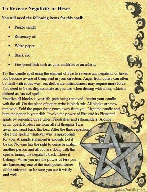 To reverse negativity or hexes Witchcraft Book Of Shadows, Types Of Witchcraft, Curse Spells, Witchcraft Spells For Beginners, Banishing Spell, Spells For Beginners, Jar Spells, Wiccan Magic, Magic Spell Book