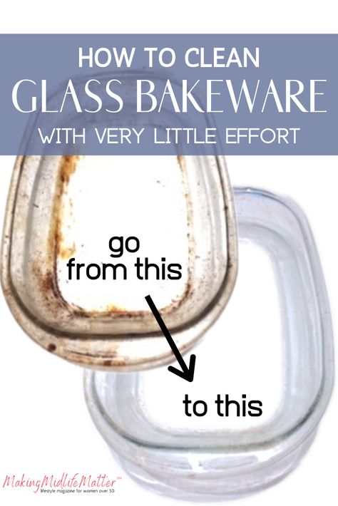 Glass Bakeware, Clean Baking, Astuces Diy, Household Cleaning Tips, Glass Baking Dish, Diy Cleaners, Cleaning Recipes, Cleaners Homemade, Sparkling Clean