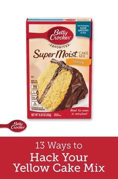 From cinnamon rolls to doughnuts—and every cookie, cupcake and bar in-between—Betty Crocker Yellow Cake Mix can be used to bake just about anything. Recipes That Use Yellow Cake, Recipes That Use Cake Mix Desserts, Ideas For Yellow Cake Mix Recipes For, Golden Yellow Cake Mix Recipes, Doctored Up Yellow Cake Mix Recipes, Cake Mix Deserts Easy, Butter Recipe Cake Mix Recipes, Bettycrocker Cake Mix Recipes, Betty Crocker Bundt Cake Recipes