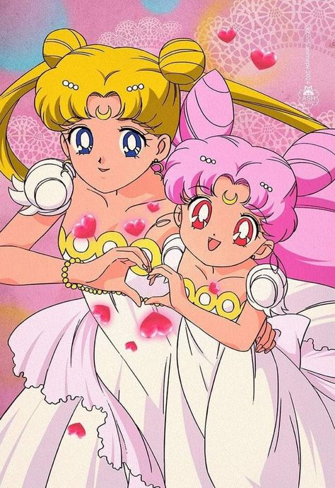 Sailor Moon And Sailor Chibi Moon, Princess Chibiusa, Sailor Moon Official Art, Sailor Moon Manga Art, Sailor Moon And Chibiusa, Sailor Moon And Chibi Moon, Sailor Manga, Sailor Moon Chibiusa, Sailor Moon Official