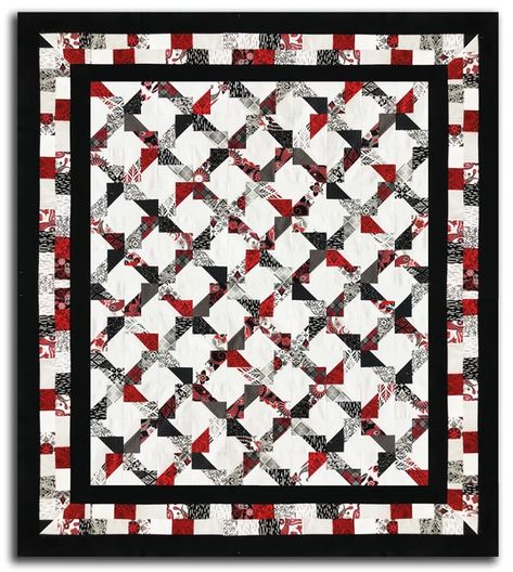 Jagged X's – Jordan Fabrics Black And White Quilt, Missouri Star Quilt Company Tutorials, Jordan Fabrics, Layer Cake Quilt Patterns, Cake Quilt, Layer Cake Quilts, Missouri Star Quilt Company, Abstract Quilt, Scrap Quilt Patterns