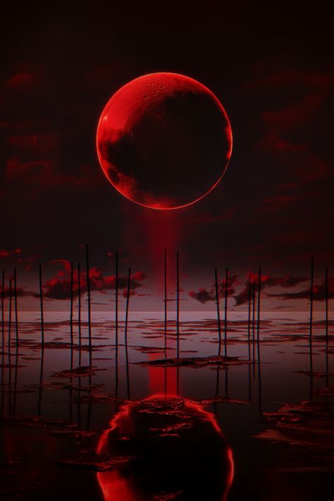 Fantasy Red Aesthetic, Name This Domain Expansion, Domain Expansion Ideas Art, Blood Moon Aesthetic, Domain Expansion Ideas, Aesthetic Earth, Galaxy Artwork, Red Storm, Blood Wallpaper