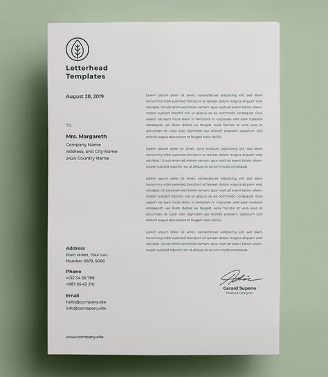 Minimalist Letterhead Template PSD, AI, EPS Minimalist Letterhead, Shop Signage, Beauty Clinic, Letterhead Template, Letterhead Design, Letterhead, Company Names, Design Templates, Design Template