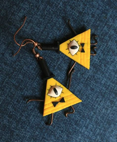 To Do Ideas, Lesbian Earrings, Weird Jewelry, Quirky Earrings, Clay Diy Projects, Clothes Jewelry, Indie Room Decor, Tanah Liat, Bill Cipher