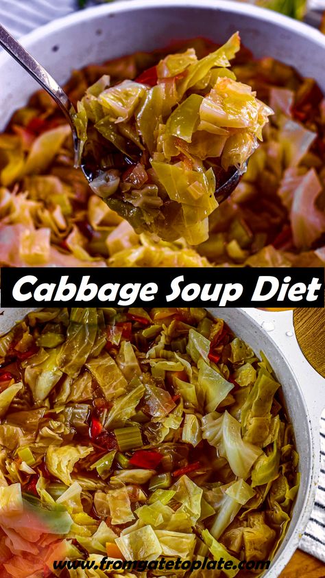 Diet Cabbage Soup, Cabbage Soup Diet Plan, 7 Day Cabbage Soup Diet, Cabbage Soup Diet Recipe, Weight Watchers Meal Plans, Cabbage Soup Recipes, Cabbage Soup Diet, Low Carb Soup, Soup Diet