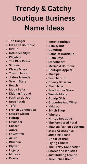 280+ Trendy & Catchy Boutique Business Name Ideas 2023 | Daily Wishes Names For Business Fashion, Fashion Design Name Idea, Bussines Ideas Names, Name For Business Fashion, Fashion Designer Name Ideas, Names For Clothing Brand Ideas, Unique Name For Online Shop, Aesthetic Names For Clothing Business, Women Botique Names