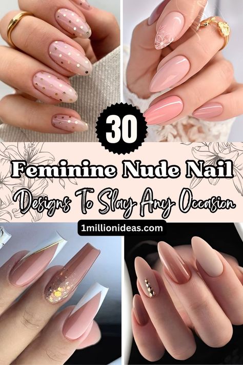 30 Feminine Nude Nail Designs To Slay Any Occasion Nude January Nails, Neutral Gel X Nail Designs, Nude Nails For Spring 2024, Nail Artwork Design, Nude Nails Ideas 2024, Rose Gold Nails Design Classy Short, Almond Neutral Nails Designs, Nude Nail Art Designs Classy Almond, Beautiful Neutral Nails