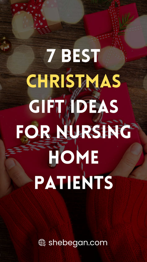 The holiday season is a time for giving; for many of us, that includes thinking about the elderly residents of nursing homes. 

These individuals may be far from their families, and the holiday season can be difficult for them. Gifting them something special can bring joy and comfort to their lives.

When choosing gifts for nursing home patients with limited mobility, it’s important to consider easy items for them to use and enjoy. This article provides a few gift ideas you can consider. Gift Ideas For People In Nursing Homes, Christmas Gifts For Patients, Diy Gifts For Elderly Nursing Homes, Nursing Home Essentials, Nursing Home Resident Christmas Gifts, Elderly Gift Basket Ideas Nursing Homes, Ideas For Nursing Home Residents Gifts, Nursing Home Resident Gifts, Diy Christmas Gifts For Nursing Home Residents