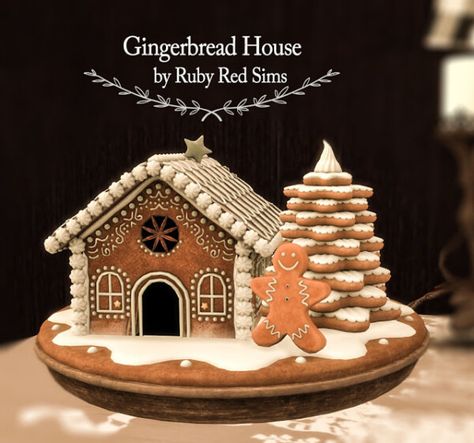 Christmas Set 1 from Ruby`s Home Design Sims 4 Cc Decor, Wooden Cake Stand, Gingerbread Tree, November Christmas, Christmas Poses, Cc Patreon, Wooden Cake Stands, Manly Decor, Free Sims