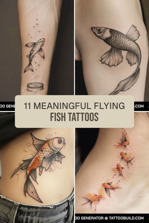 Wondering about flying fish tattoos? Discover the intriguing meanings behind these designs! Whether you’re looking for inspiration for your next ink or just fascinated by the symbolism, this list of 11 creative flying fish tattoo ideas offers a unique glance at their lasting significance. From designs filled with cultural background to personal interpretations, you’ll find colors, styles, and placements that speak to freedom, hope, and innovation. Let's make a splash with flying fish tattoos! Flying Fish Tattoo, Fish Tattoo Meaning, Fish Tattoo Ideas, Tattoos Meaning Strength, Butterfly Tattoos On Arm, Bear Skull, Flying Tattoo, Clown Tattoo, Flying Fish