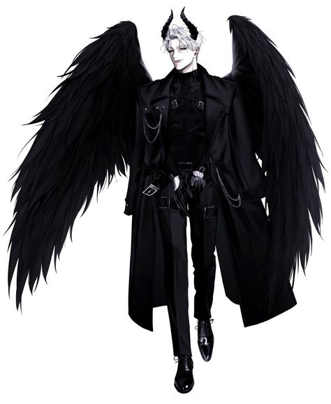 Lucifer Oc Art, Demon Clothes Male, Demon Outfit Male, Demon Clothing, Demon Clothes, Lucifer Art, Black Victorian Dress, Black Tattoo Cover Up, Men Art