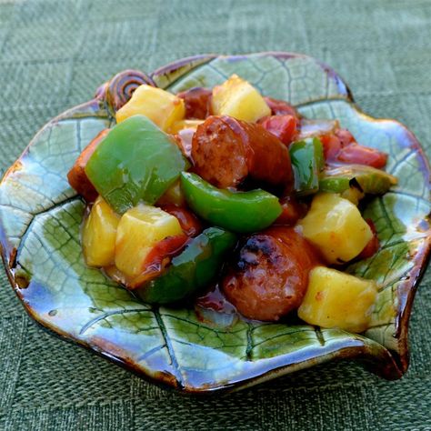 Sweet and Sour Sausage Sweet And Sour Sausage, Smoked Sausage And Potatoes, Best Pie Crust Recipe, Sausage And Potatoes, Apricot Preserves, Sausage Potato, Best Apple Crisp, Pineapple Chunks, Pumpkin Spice Muffins