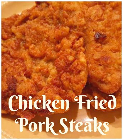 Fried Pork Steaks, Pork Cube Steak Recipes, Chicken Fried Pork, Fried Pork Steak, Cubed Pork Recipes, Cubed Pork, Pork Cutlet Recipes, Recipes Using Pork, Pork Steak Recipe