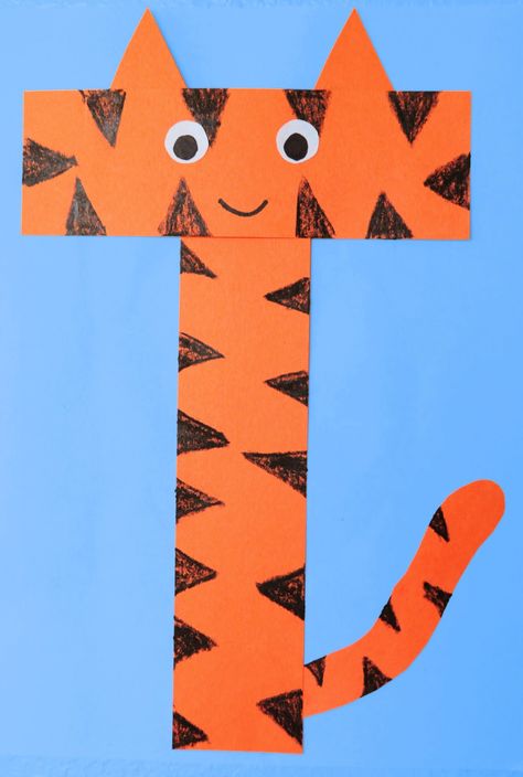 Mrs. Ricca's Kindergarten: ABC's and...Embedded Picture Mnemonics!? Letter T Crafts, Letter T Activities, Preschool Letter Crafts, Zoo Phonics, Alphabet Crafts Preschool, Abc Crafts, Alphabet Letter Crafts, Abc Art, Kindergarten Letters