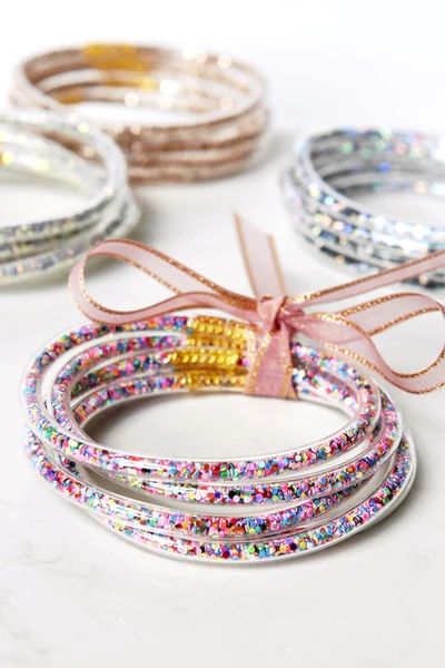 SHOES + ACCESSORIES – Page 7 – shoppinkdoorboutique Charm Bracelet Display, Jelly Bracelets, Colorful Confetti, Glitter Crafts, Bracelet Display, Fabulous Clothes, Minimalist Wardrobe, Cute Bracelets, Crafts To Do