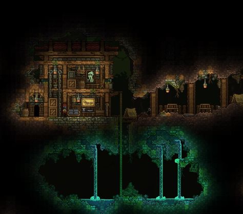 Terraria Calamity Builds, Underground Terraria Base, Terraria Staircase, Terraria Guide House, Terraria Castle Ideas, Terraria Base Design, Terraria Boss Arena, Terraria Arena Ideas, Terraria Building Tips