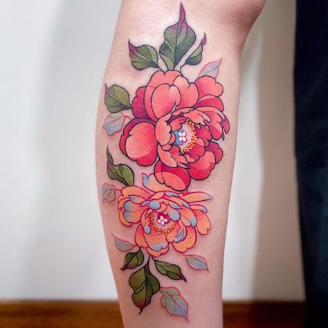 Bellesea on Instagram: “#peonytattoo” Peony Flower Tattoos, Art Nouveau Tattoo, Nouveau Tattoo, Chrysanthemum Tattoo, Tattoo Themes, Sick Tattoo, Retro Tattoos, Floral Tattoo Sleeve, Peonies Tattoo