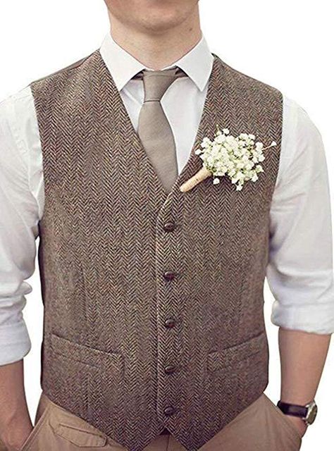 Casual Suit Vest, Groom Vest, Casual Groom Attire, Casual Grooms, Wedding Vest, Wedding Waistcoats, Mens Casual Suits, Rustic Dresses, Chaleco Casual