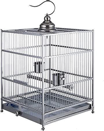 jinyi2016SHOP Bird Cage Bird Cage Large 304 Stainless Steel Black Phoenix Cage Luxury Large Bath Special Bird Cages Parrot Cage Birdcages Indoor Aviary, Flight Cage, Bird Carrier, Cage Bird, Parakeet Cage, Stainless Steel Food Containers, Ventilation Design, Steel Light, Bird Cage Decor