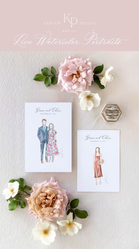 Wedding Watercolor Painting, Watercolor Fashion Sketch, Wedding Drawing, Inexpensive Wedding Favors, Custom Portrait Illustration, Custom Watercolor Portrait, Watercolor Calligraphy, Water Wedding, Wedding Painting