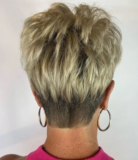 50 Pixie Cuts You’ll Love Rocking in 2022 Layered Undercut, Edgy Pixie Hairstyles, Shaved Pixie, Longer Pixie Haircut, Edgy Pixie Haircuts, Thick Hair Cuts, Edgy Pixie Cuts, Pixie Cut With Bangs, 2023 Hair