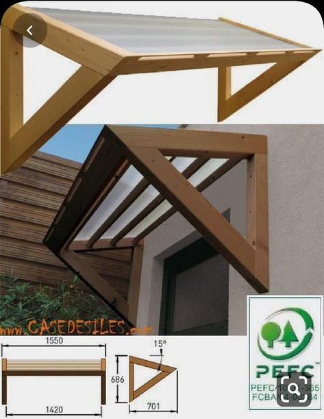 Pergola Modern, Diy Awning, Outdoor Canopy, Landscaping Flowers, Door Canopy, Door Awnings, Fabric Canopy, Window Awnings, Front Yard Landscaping Simple